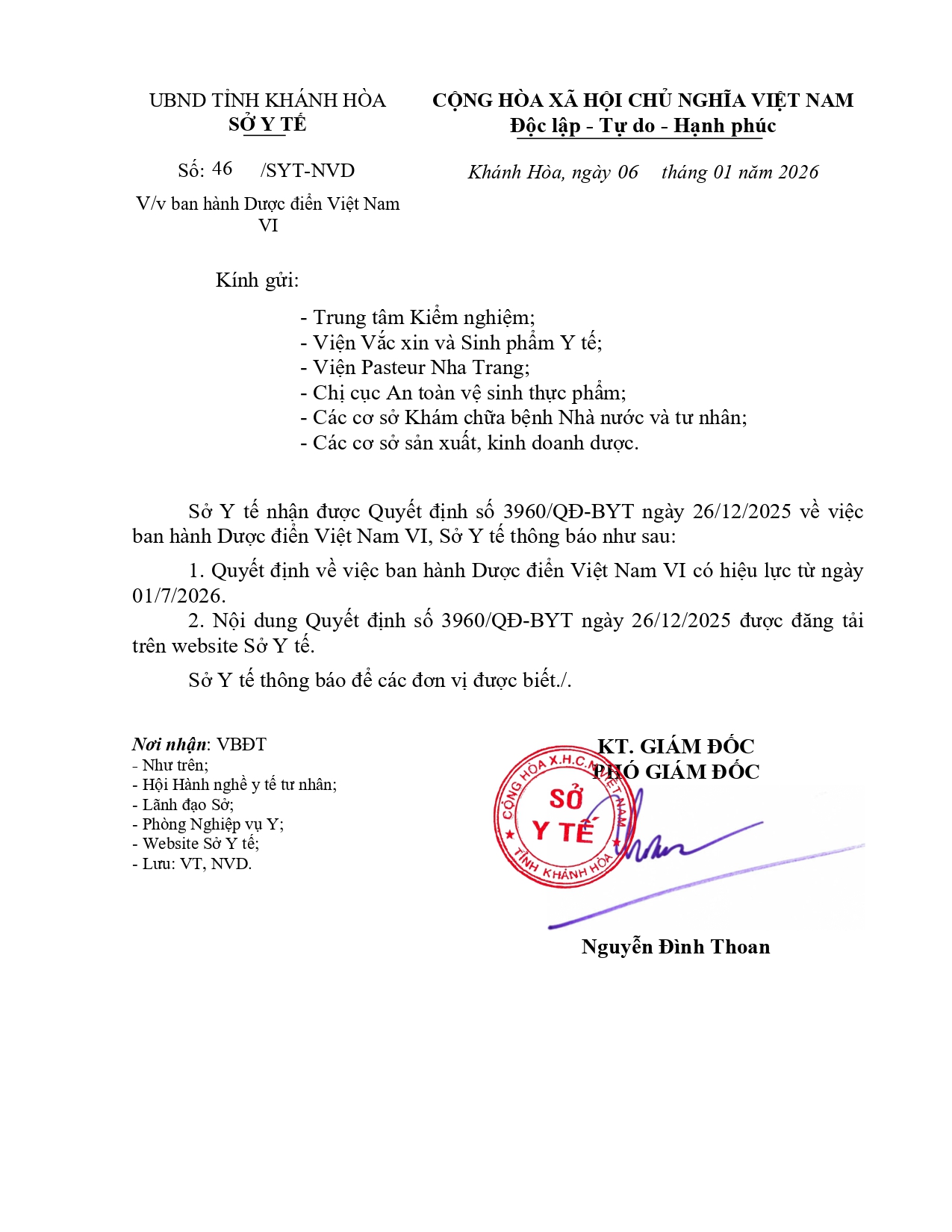 V/v ban hành Dược điển Việt Nam VI